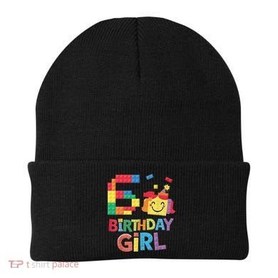 Master Builder 6th Birthday Girl 6 Year Old Brick Blocks Beanie