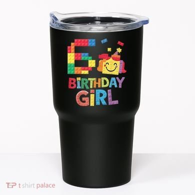 Master Builder 6th Birthday Girl 6 Year Old Brick Blocks Tumbler