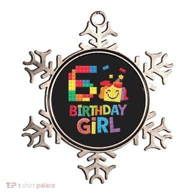 Master Builder 6th Birthday Girl 6 Year Old Brick Blocks Ornament