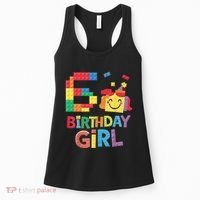 Master Builder 6th Birthday Girl 6 Year Old Brick Blocks Women's Tank Top thumb 0