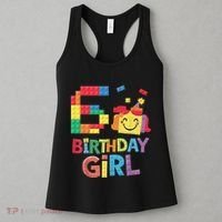 Master Builder 6th Birthday Girl 6 Year Old Brick Blocks Women's Tank Top thumb 3