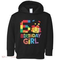 Master Builder 6th Birthday Girl 6 Year Old Brick Blocks Toddler Hoodie thumb 0