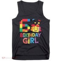 Master Builder 6th Birthday Girl 6 Year Old Brick Blocks Tank Top thumb 0