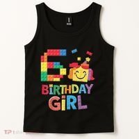 Master Builder 6th Birthday Girl 6 Year Old Brick Blocks Tank Top thumb 2