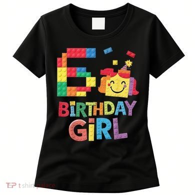Master Builder 6th Birthday Girl 6 Year Old Brick Blocks Women's T-Shirt