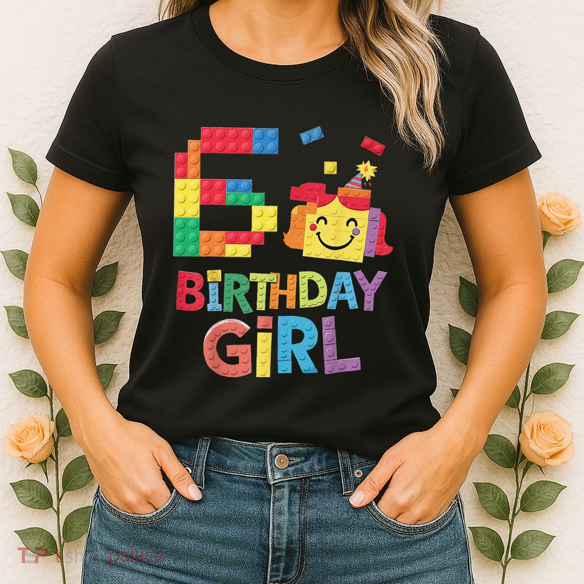 Master Builder 6th Birthday Girl 6 Year Old Brick Blocks Women's T-Shirt