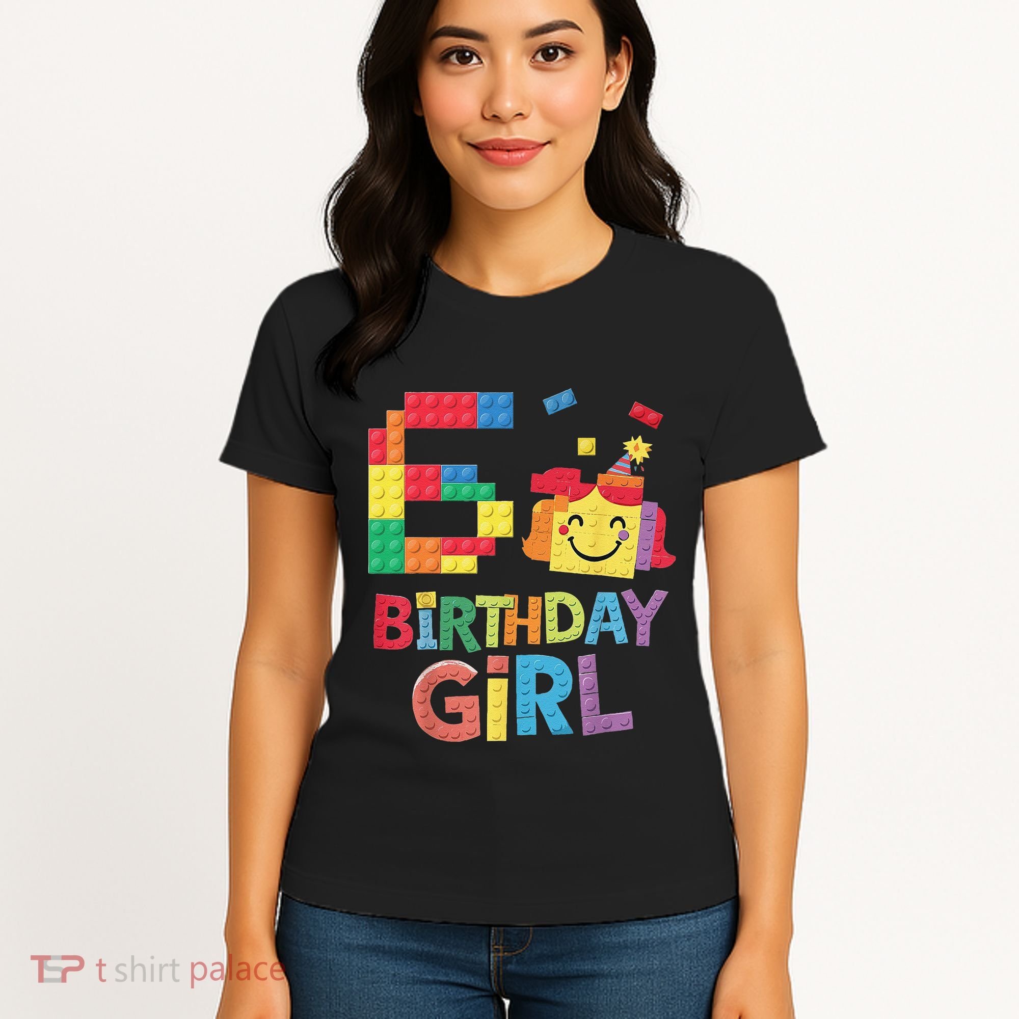 Master Builder 6th Birthday Girl 6 Year Old Brick Blocks Women's T-Shirt
