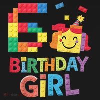 Master Builder 6th Birthday Girl 6 Year Old Brick Blocks Women's T-Shirt thumb 6