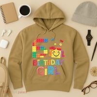 Master Builder 6th Birthday Girl 6 Year Old Brick Blocks Hoodie thumb 3
