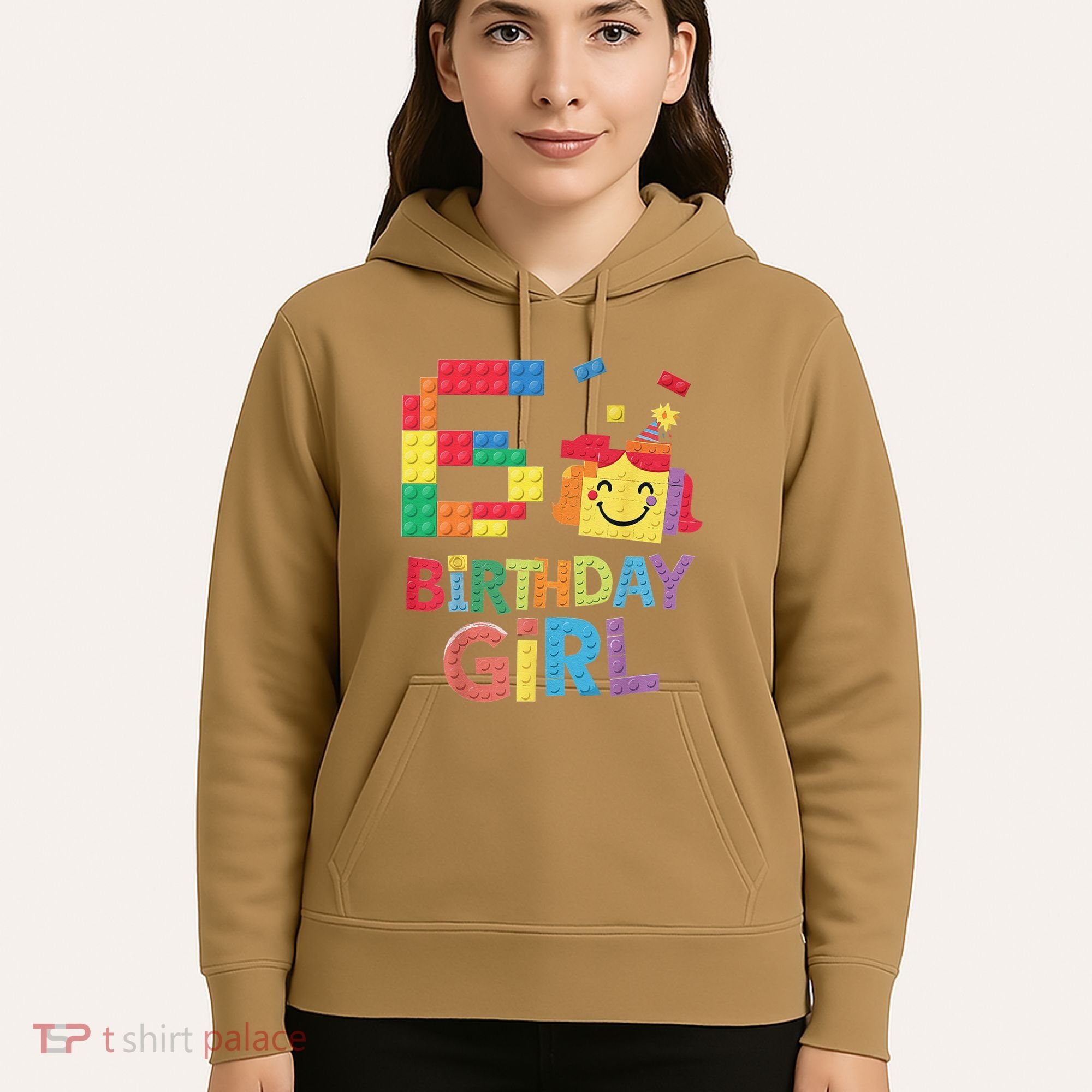 Master Builder 6th Birthday Girl 6 Year Old Brick Blocks Hoodie