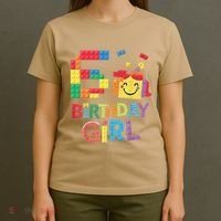 Master Builder 6th Birthday Girl 6 Year Old Brick Blocks T-Shirt thumb 4