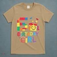 Master Builder 6th Birthday Girl 6 Year Old Brick Blocks T-Shirt thumb 5