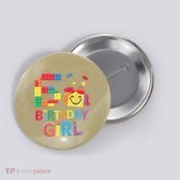 Master Builder 6th Birthday Girl 6 Year Old Brick Blocks Button thumb 0