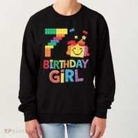 Master Builder 7th Birthday Girl 7 Year Old Brick Blocks Women's Sweatshirt thumb 0