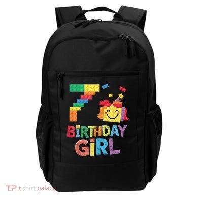 Master Builder 7th Birthday Girl 7 Year Old Brick Blocks Backpack
