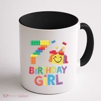 Master Builder 7th Birthday Girl 7 Year Old Brick Blocks Coffee Mug thumb 1