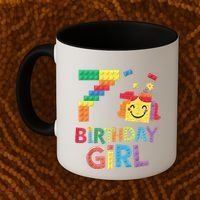 Master Builder 7th Birthday Girl 7 Year Old Brick Blocks Coffee Mug thumb 2