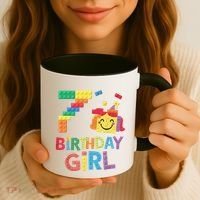 Master Builder 7th Birthday Girl 7 Year Old Brick Blocks Coffee Mug thumb 3