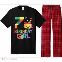 Master Builder 7th Birthday Girl 7 Year Old Brick Blocks Pajama Set thumb 0