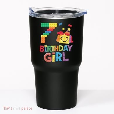 Master Builder 7th Birthday Girl 7 Year Old Brick Blocks Tumbler