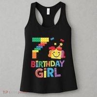 Master Builder 7th Birthday Girl 7 Year Old Brick Blocks Women's Tank Top thumb 3