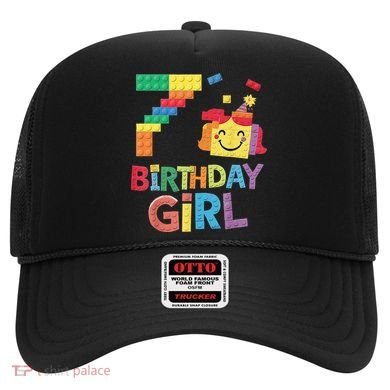 Master Builder 7th Birthday Girl 7 Year Old Brick Blocks Hat
