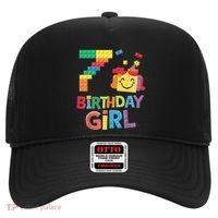 Master Builder 7th Birthday Girl 7 Year Old Brick Blocks Hat thumb 0