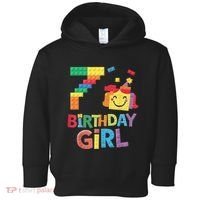 Master Builder 7th Birthday Girl 7 Year Old Brick Blocks Toddler Hoodie thumb 0