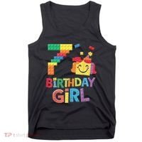 Master Builder 7th Birthday Girl 7 Year Old Brick Blocks Tank Top thumb 0