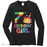 Master Builder 7th Birthday Girl 7 Year Old Brick Blocks Women's Long Sleeve Shirt thumb 0