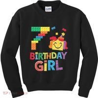 Master Builder 7th Birthday Girl 7 Year Old Brick Blocks Kids Sweatshirt thumb 0