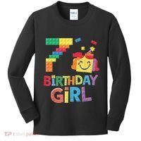 Master Builder 7th Birthday Girl 7 Year Old Brick Blocks Kids Long Sleeve Shirt thumb 0