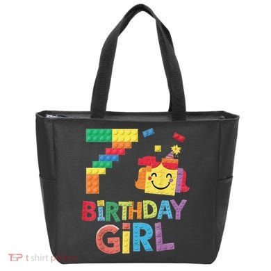 Master Builder 7th Birthday Girl 7 Year Old Brick Blocks Tote Bag