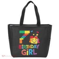 Master Builder 7th Birthday Girl 7 Year Old Brick Blocks Tote Bag thumb 0