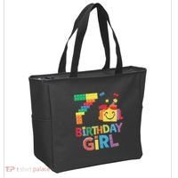 Master Builder 7th Birthday Girl 7 Year Old Brick Blocks Tote Bag thumb 2