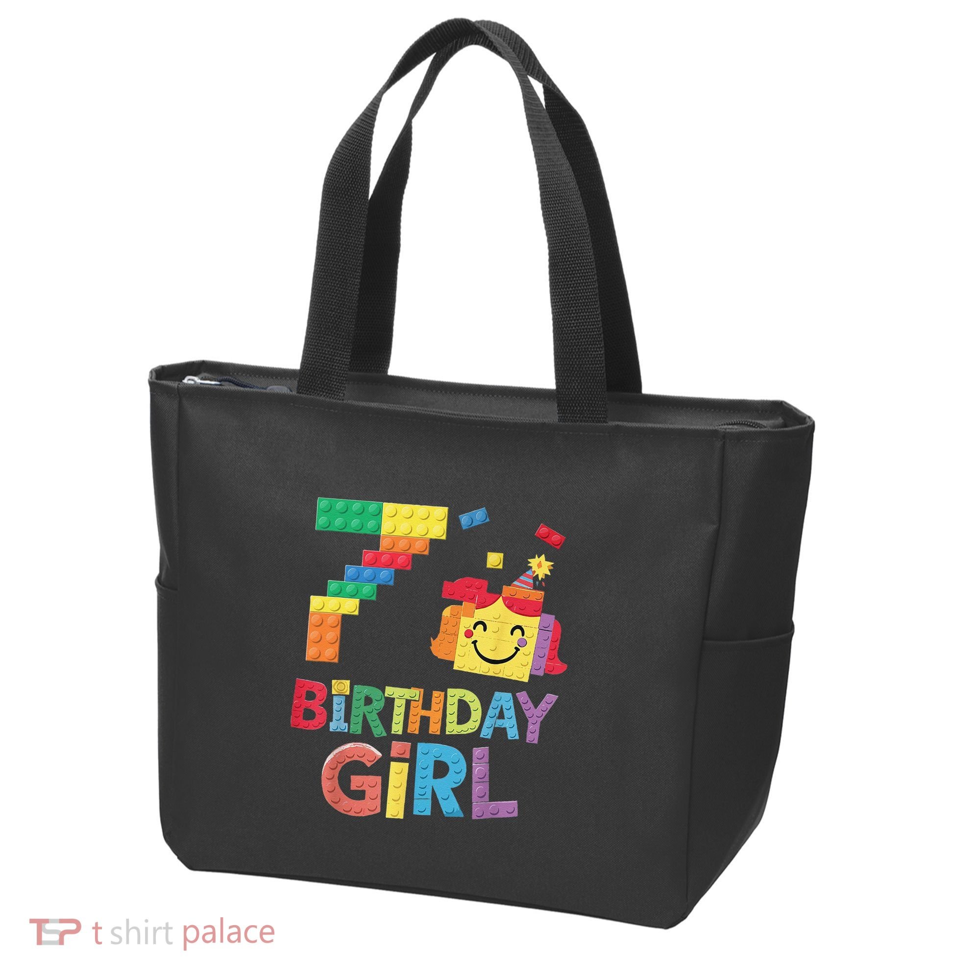 Master Builder 7th Birthday Girl 7 Year Old Brick Blocks Tote Bag