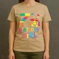 Master Builder 7th Birthday Girl 7 Year Old Brick Blocks T-Shirt thumb 4