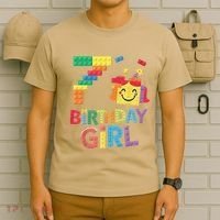 Master Builder 7th Birthday Girl 7 Year Old Brick Blocks T-Shirt thumb 6