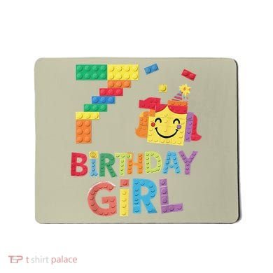 Master Builder 7th Birthday Girl 7 Year Old Brick Blocks Mousepad