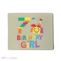 Master Builder 7th Birthday Girl 7 Year Old Brick Blocks Mousepad thumb 0