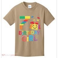 Master Builder 7th Birthday Girl 7 Year Old Brick Blocks Kids T-Shirt thumb 0