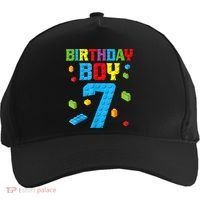 Master Builder 7th Birthday Boy 7 Seven Year Building Bricks Five-Panel Snapback Cap thumb 0