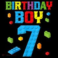 Master Builder 7th Birthday Boy 7 Seven Year Building Bricks Bucket Hat thumb 4