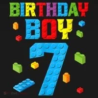 Master Builder 7th Birthday Boy 7 Seven Year Building Bricks Bucket Hat thumb 4