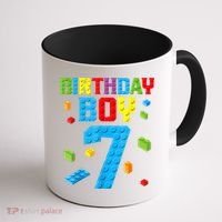 Master Builder 7th Birthday Boy 7 Seven Year Building Bricks Coffee Mug thumb 1
