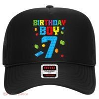 Master Builder 7th Birthday Boy 7 Seven Year Building Bricks Hat thumb 0