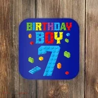 Master Builder 7th Birthday Boy 7 Seven Year Building Bricks Coaster thumb 0