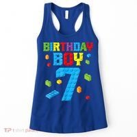Master Builder 7th Birthday Boy 7 Seven Year Building Bricks Women's Tank Top thumb 0