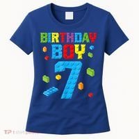 Master Builder 7th Birthday Boy 7 Seven Year Building Bricks Women's T-Shirt thumb 0