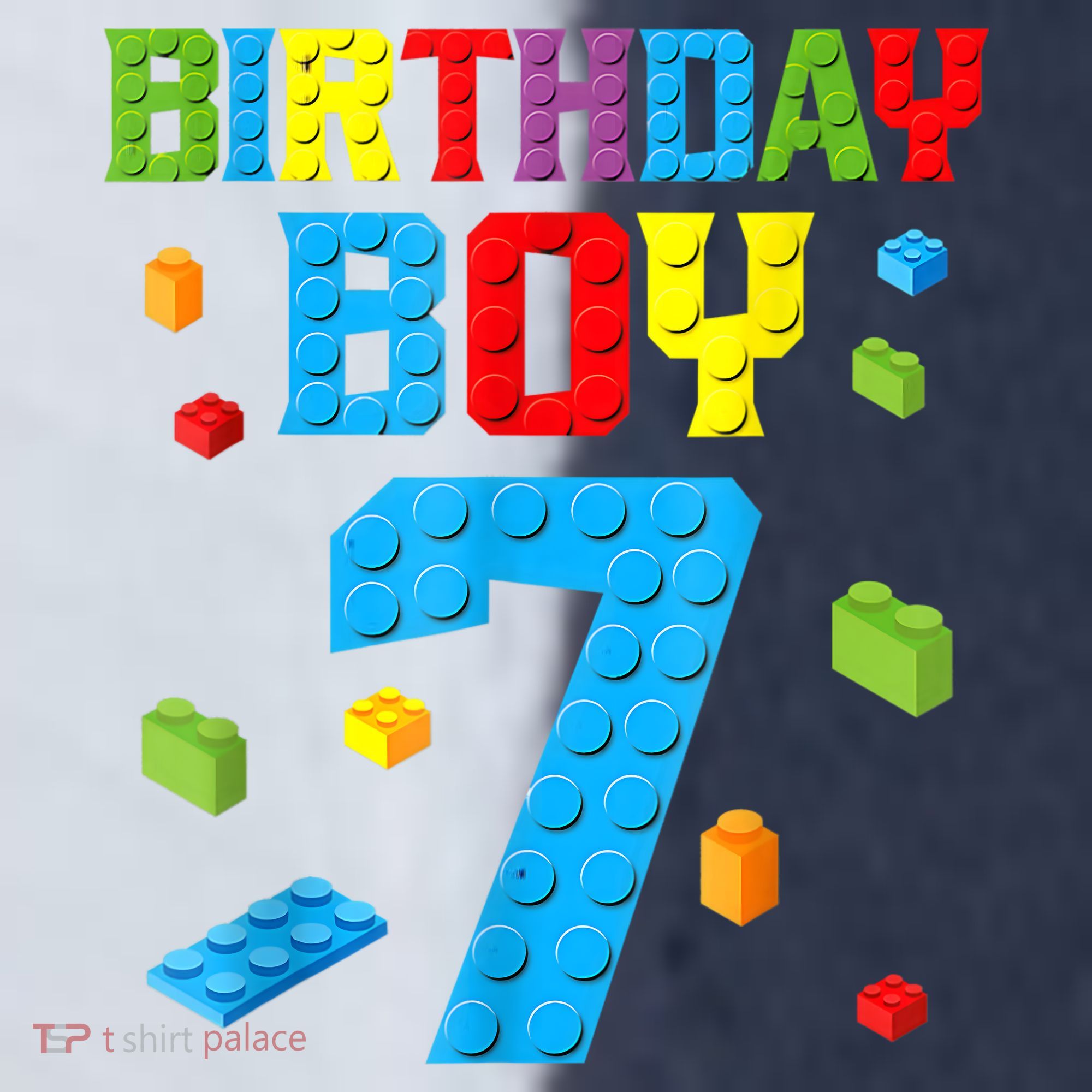 Master Builder 7th Birthday Boy 7 Seven Year Building Bricks Sport-Tek Competitor United Soccer Jersey